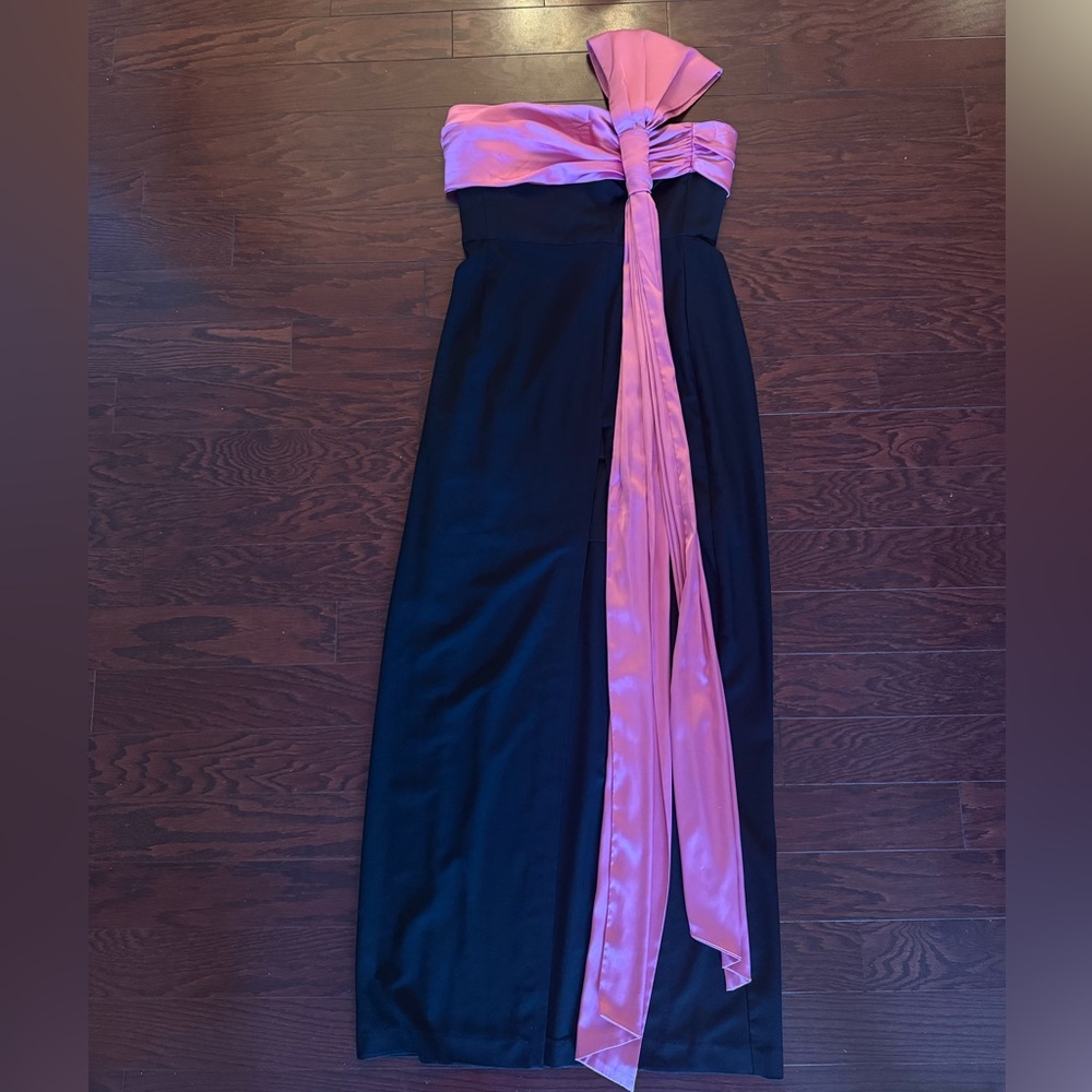 Hutch Black and Pink Strapless Gown for Cocktail Nights